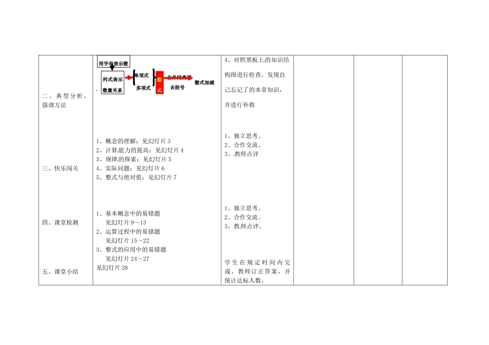四川省华蓥市明月镇七年级数学上册 第二章 整式的加减教案 （新版）新人教版_第2页