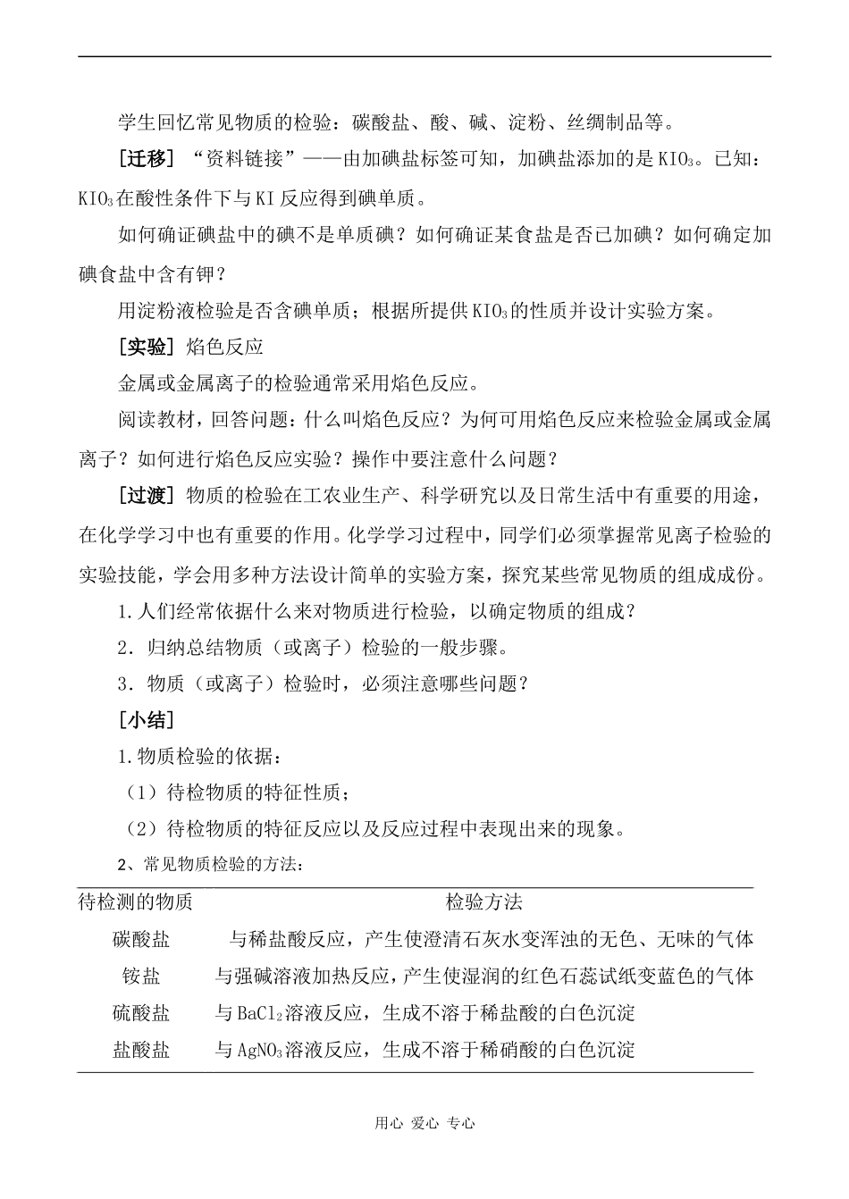 高中化学常见物质的检验苏教版必修一_第3页