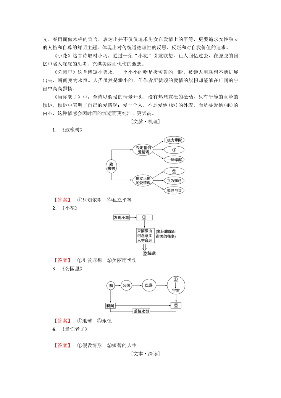 高中语文 第2单元 爱的生命乐章 自读文本 中外诗歌四首教师用书 鲁人版必修5-鲁人版高二必修5语文教案_第3页