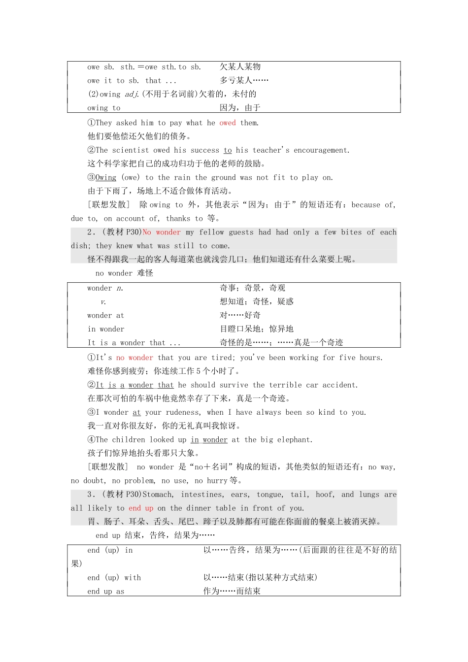 高中英语 Module 3 Foreign Food Section Ⅱ Introduction  Reading — Language Points教案（含解析）外研版选修8-外研版高二选修8英语教案_第3页