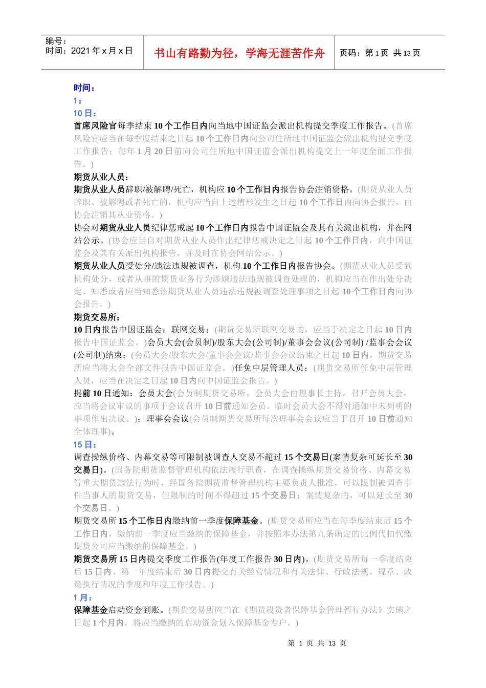 期货法规数字_第1页