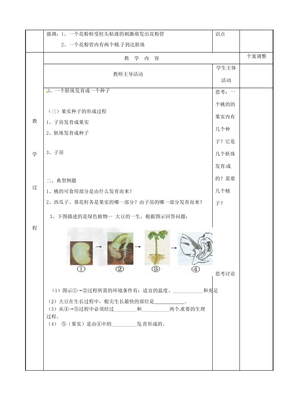 中考生物 专题八 生物的有性生殖复习教案（2） 苏科版-苏科版初中九年级全册生物教案_第2页