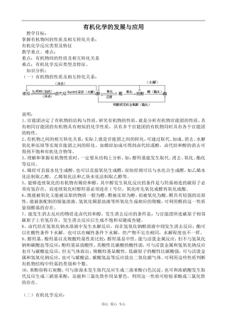 高中化学有机化学的发展与应用苏教版选修5