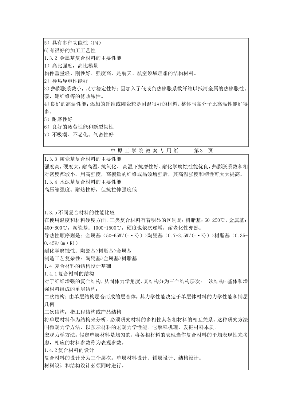 高中化学 4.3 复合材料的制造教案1 苏教版选修2-苏教版高中选修2化学教案_第3页