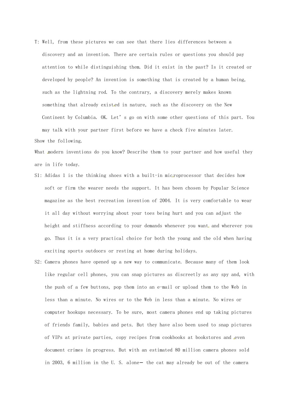 高中英语《Unit3 Inventors and inventions》教学设计 新人教版选修8-新人教版高二选修8英语教案_第3页