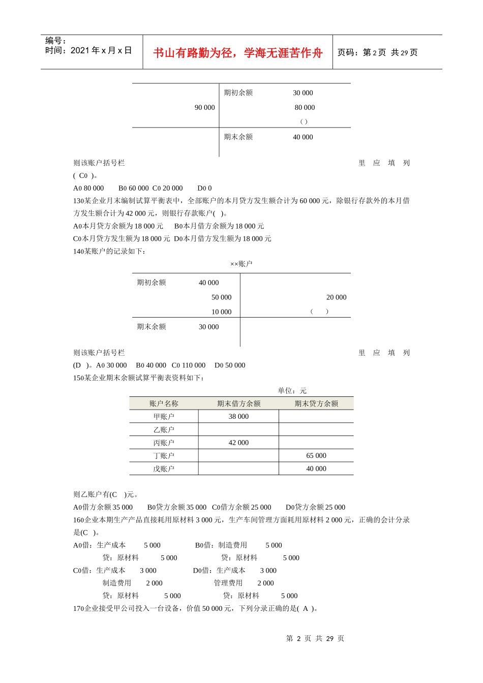 XXXX328会计基础及财经法规(难点)_第2页