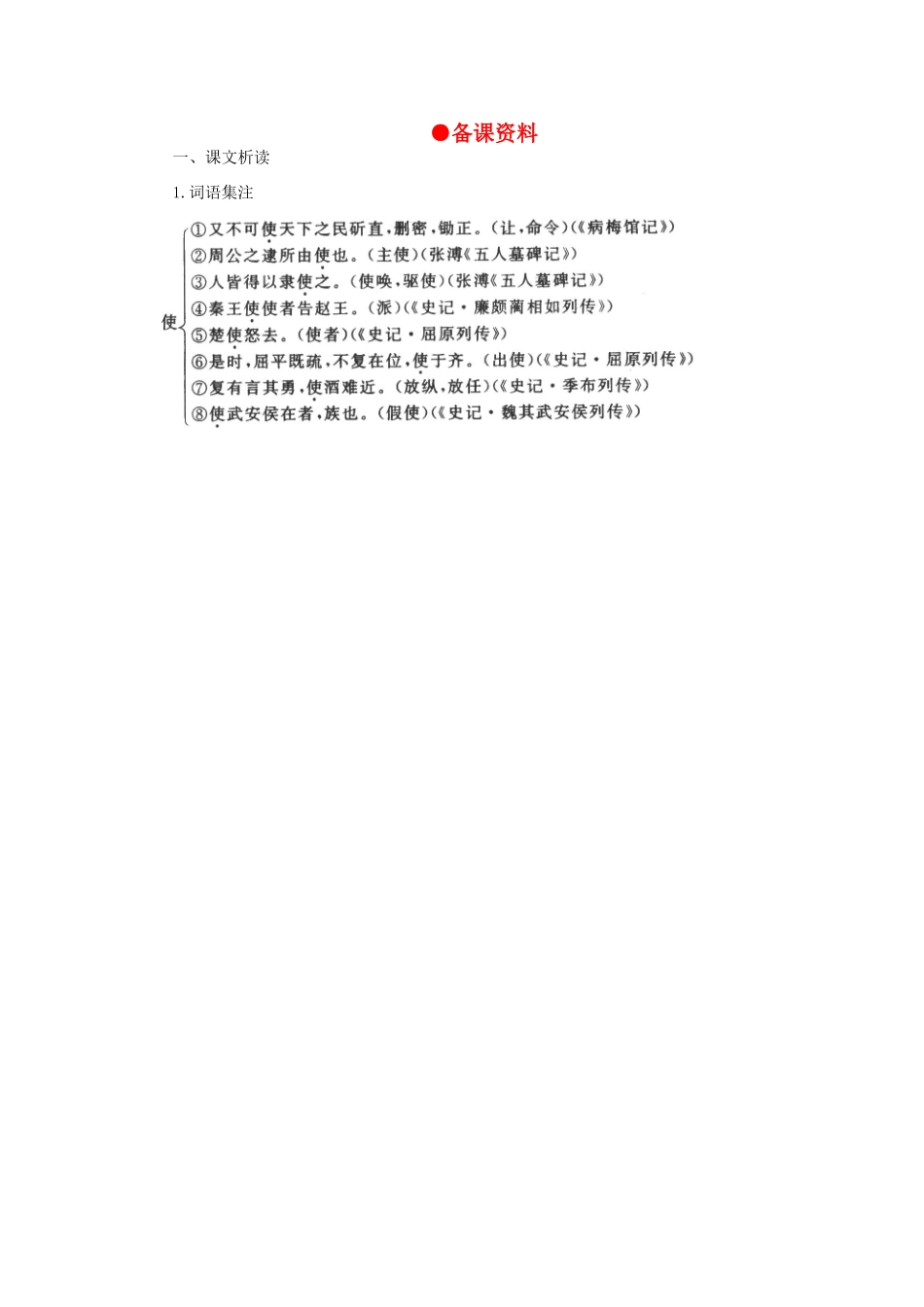 高中语文 24病梅馆记（备课资料）精品教案 大纲人教版第三册_第1页