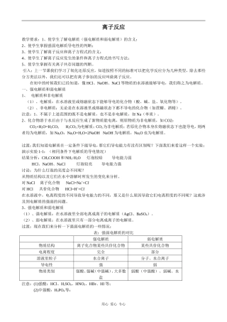 高中化学离子反应(2)新人教版必修一