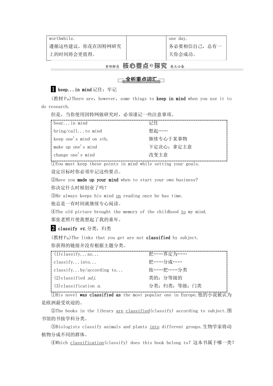 高中英语 Unit 3 The world online Section Ⅵ Language points （Ⅲ） （Project）（教师用书）教案 牛津译林版选修7-牛津版高二选修7英语教案_第3页