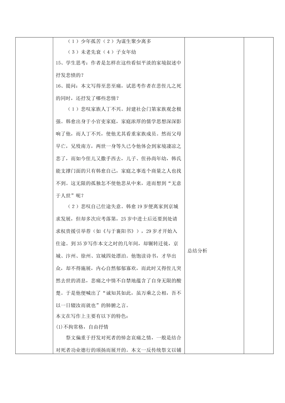 高中语文 第五单元 祭十二郎文教案1 新人教版选修《中国古代诗歌散文欣赏》-新人教版高二《中国古代诗歌散文欣赏》语文教案_第2页