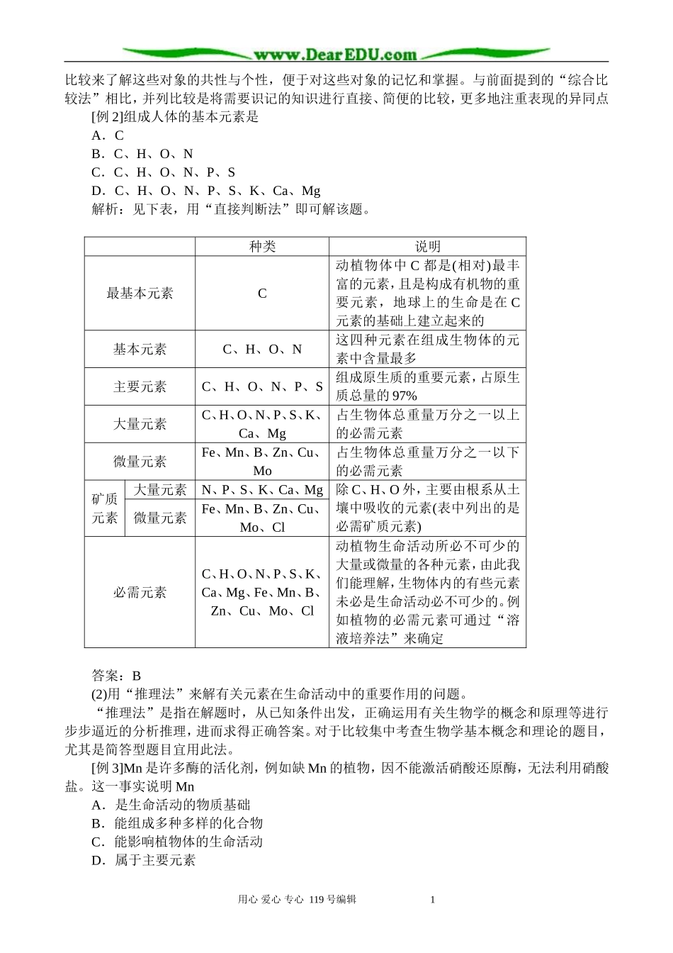 高中生物组成生物体的化学元素2人教版 必修1_第2页