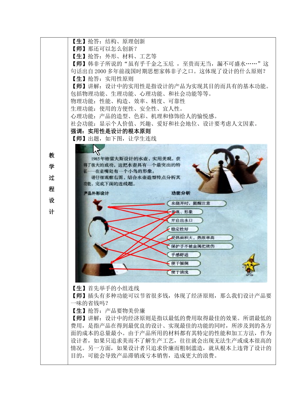 高中通用技术 设计的一般原则教案 苏教版必修1_第3页