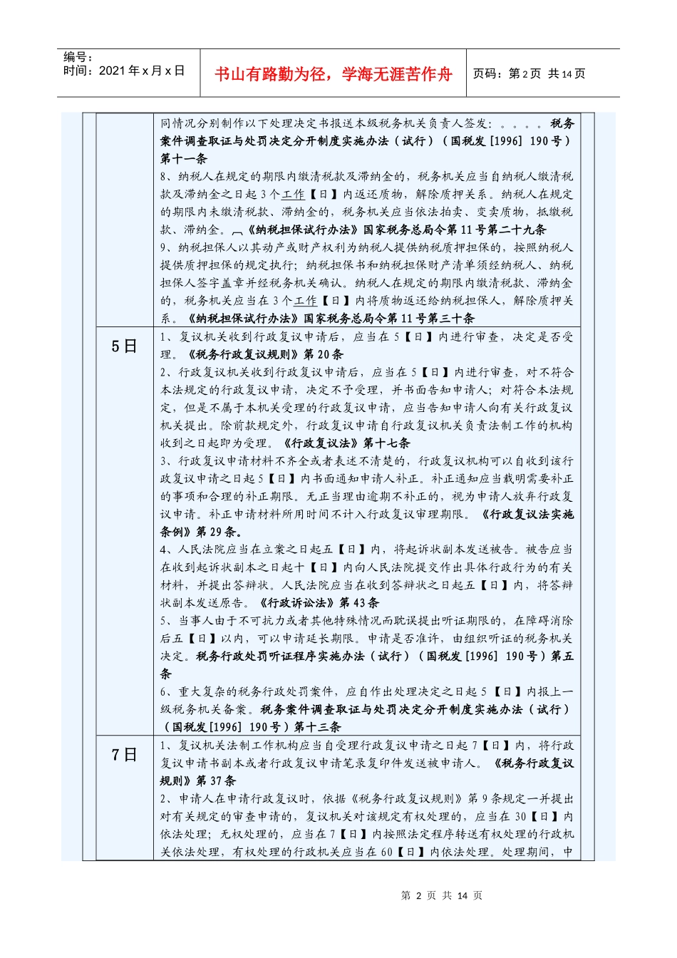 税收相关法律法规时效整理_第2页