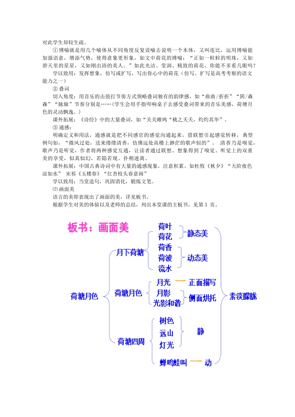高中语文 1.1《荷塘月色》说课稿 新人教版必修2_第2页