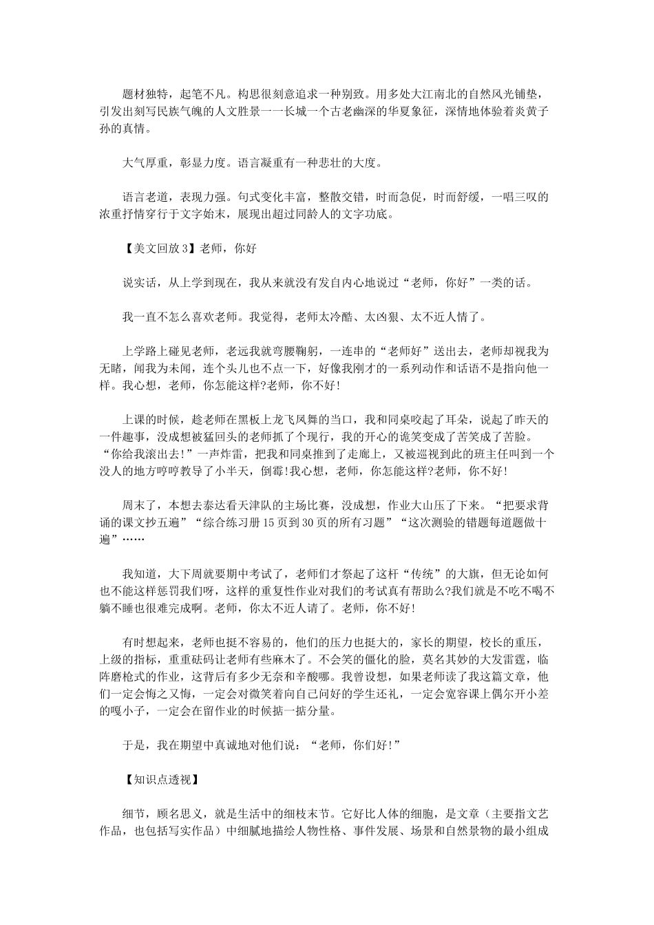 初中语文作文指导讲义 文章细节_第3页