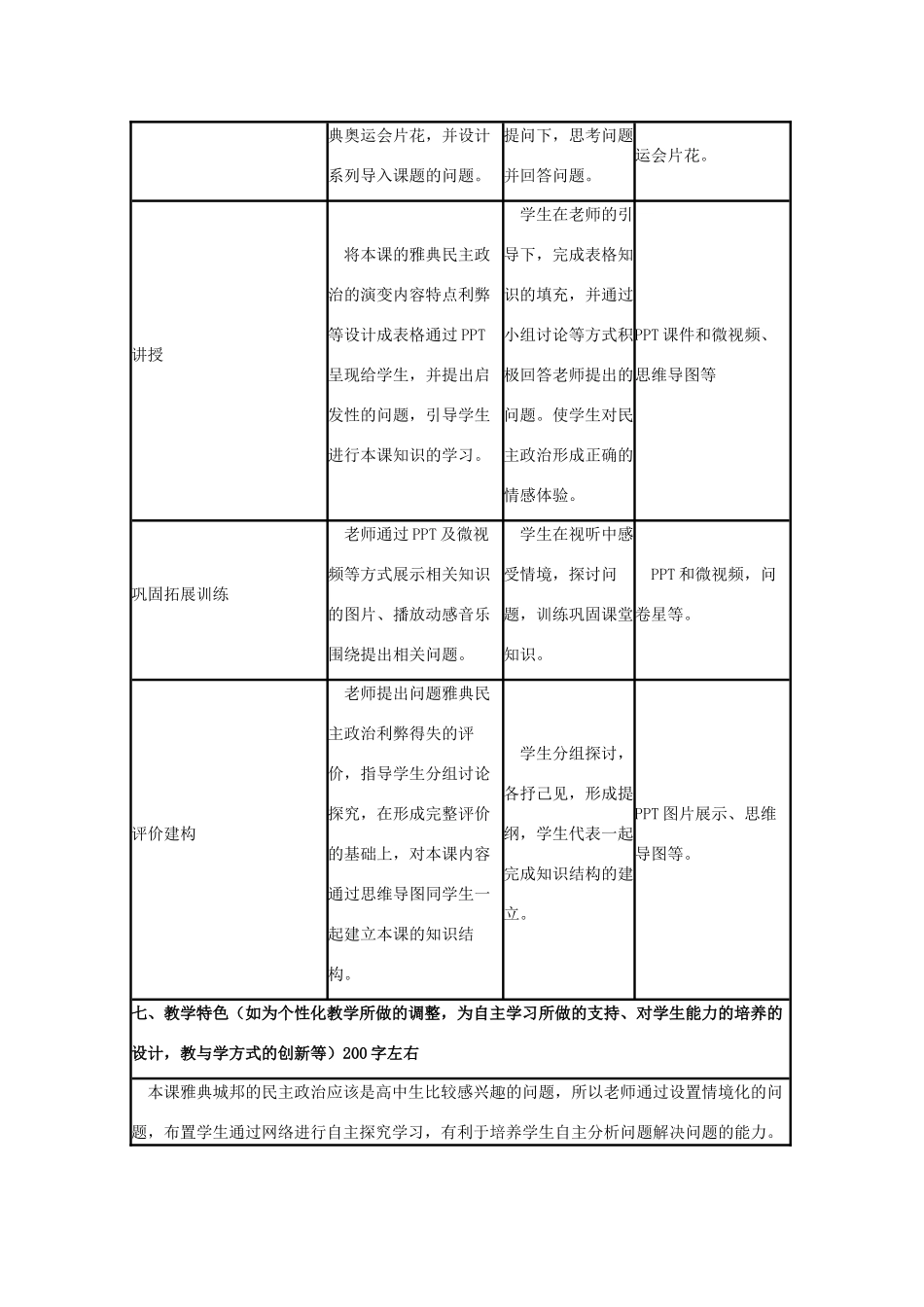 高中历史 第6课 雅典城邦的民主政治教案7 岳麓版必修1-岳麓版高一必修1历史教案_第3页