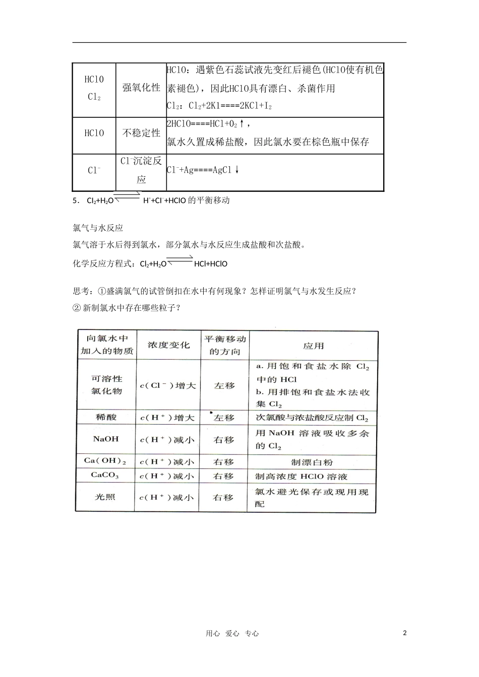 高中化学 研究物质性质的方法和程序教案2_第2页