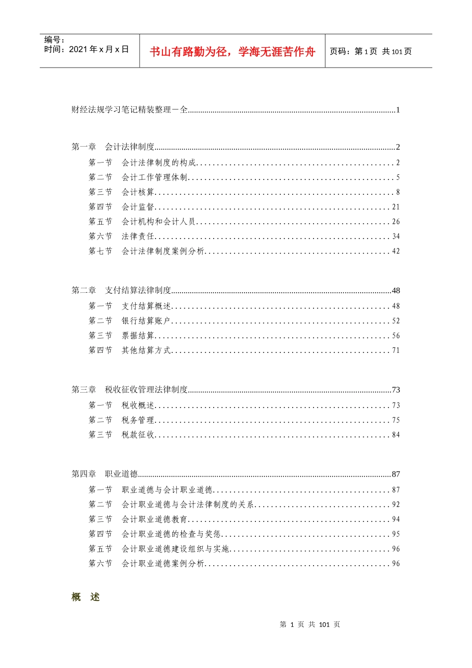 财经法规学习笔记精装整理_第1页