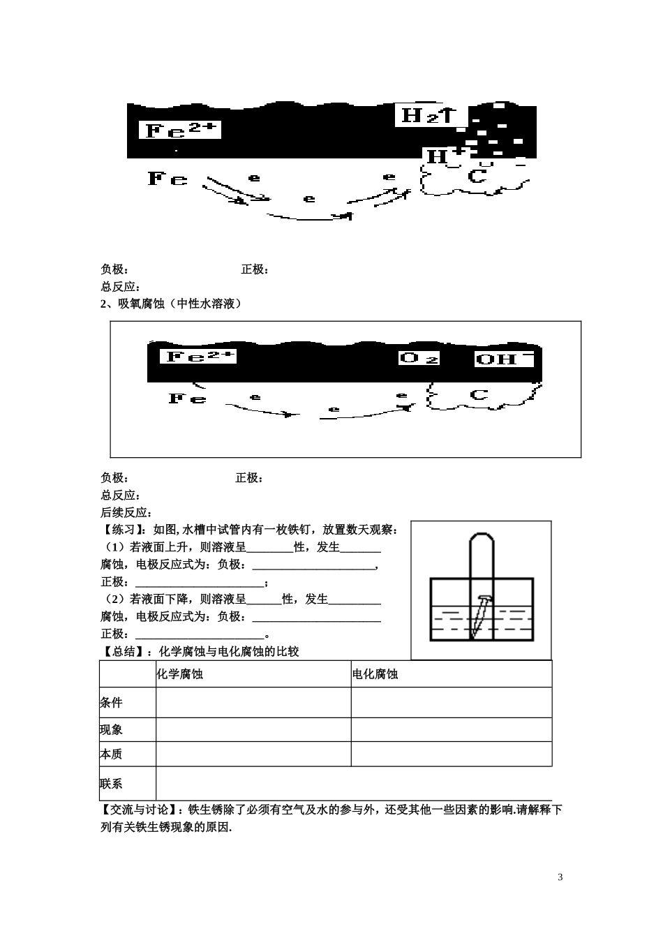 高中化学《金属的腐蚀和防护》教案5 新人教版选修1_第3页