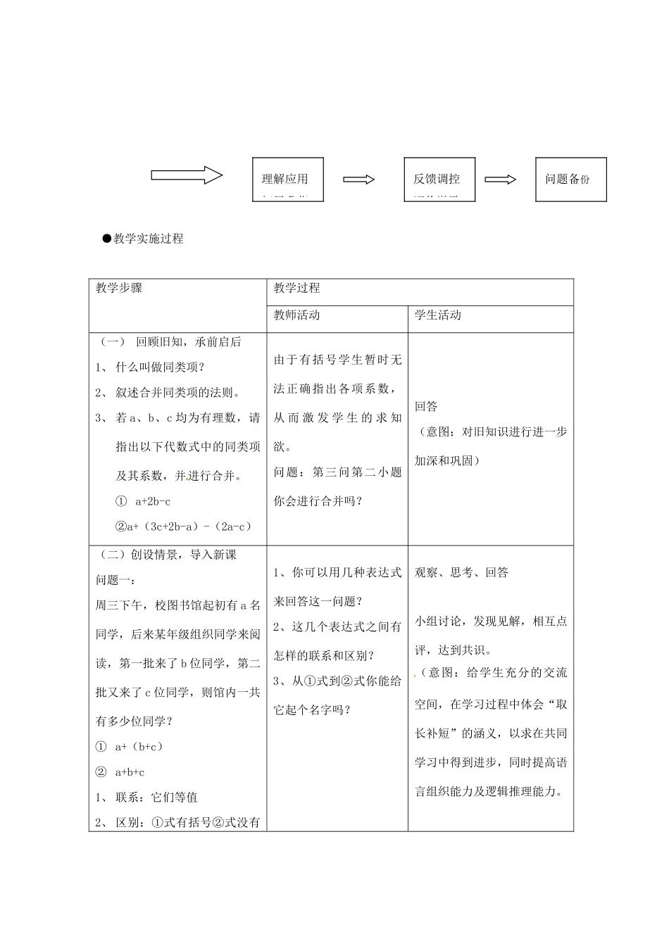 浙江省温岭市城南中学全国初中青年数学教师优秀课评比七年级数学《去括号》教案_第2页