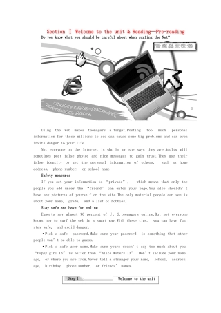 高中英语 Unit 4 Law and order Section Ⅰ Welcome to the unit  Reading—Pre-reading教案（含解析）牛津译林版选修10-牛津版高二选修10英语教案