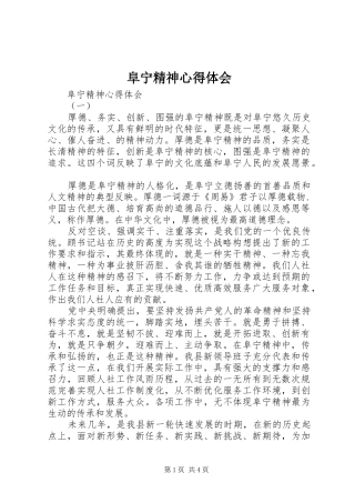阜宁精神心得体会