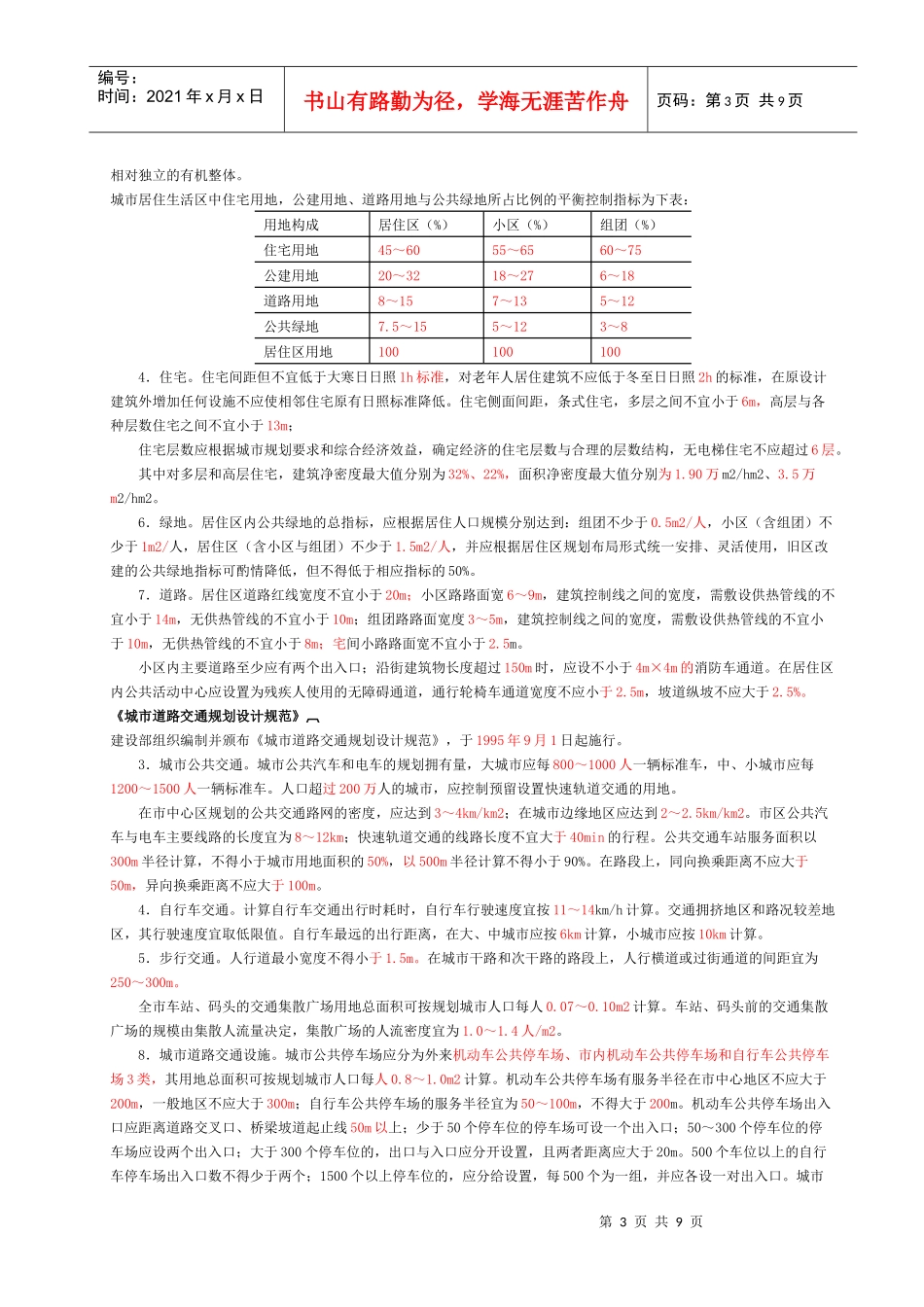 城市规划管理与法规考试大纲精简_第3页