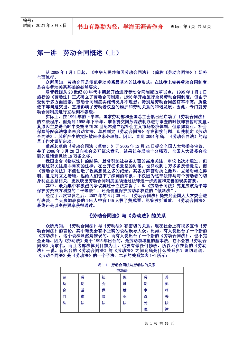 《劳动合同法》讲义(时代光华)_第1页