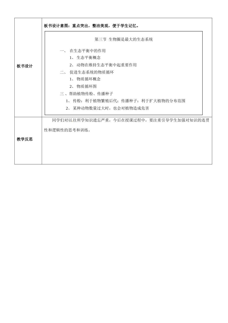 重庆市黔江实验中学八年级生物《动物在自然界中的作用》教案1 新人教版_第3页