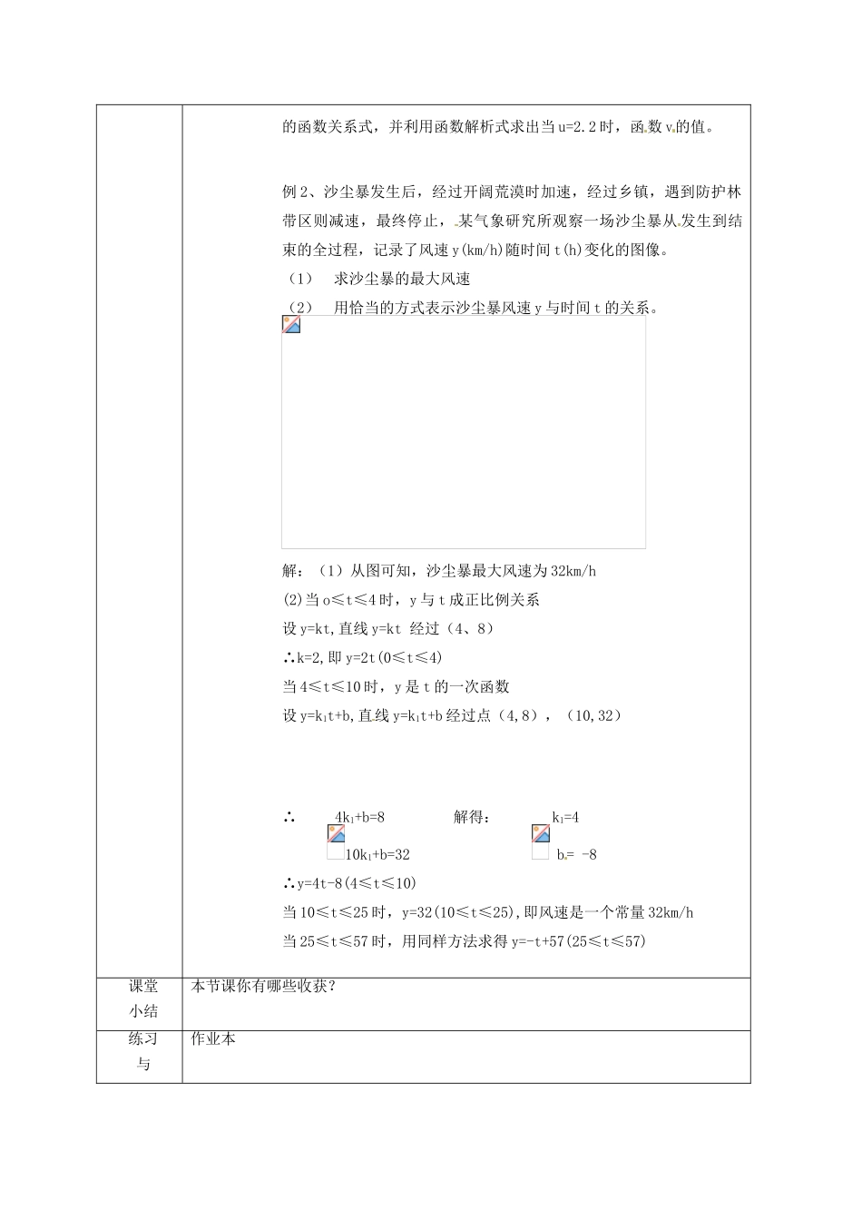 浙江省绍兴县杨汛桥镇中学八年级数学上册 7.5《一次数函数的简单应用(1)》教案 浙教版_第3页
