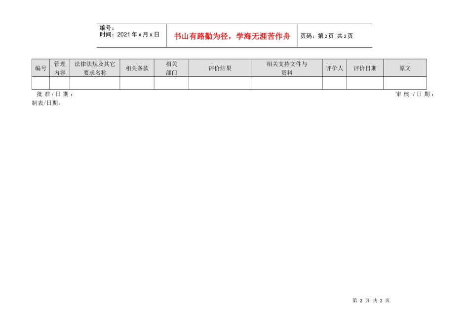 QR-PSZ-721-ZN03-02法律法规一致性评估记录_第2页