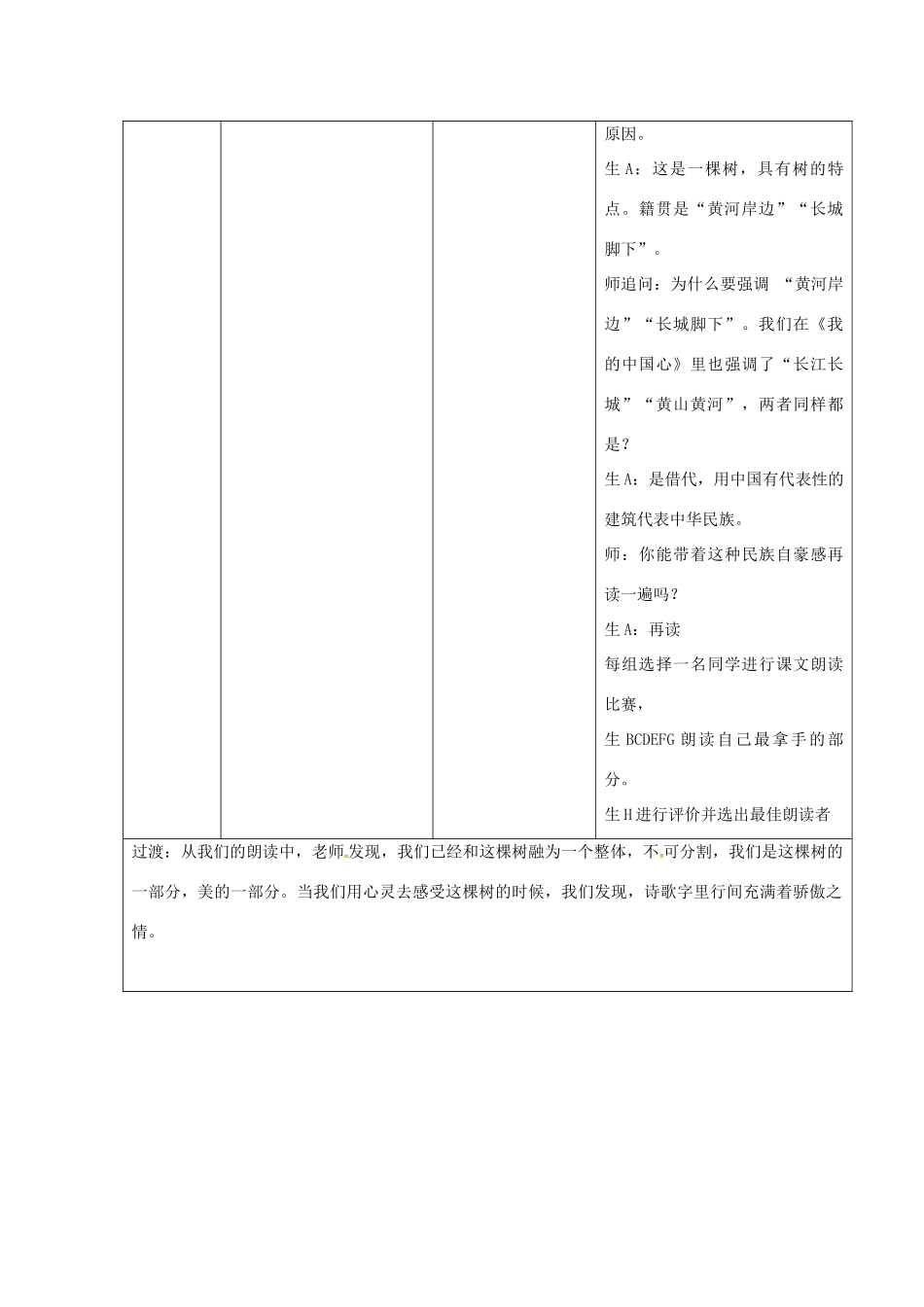 八年级语文下册 24《我骄傲，我是一棵树》教案 苏教版-苏教版初中八年级下册语文教案_第3页