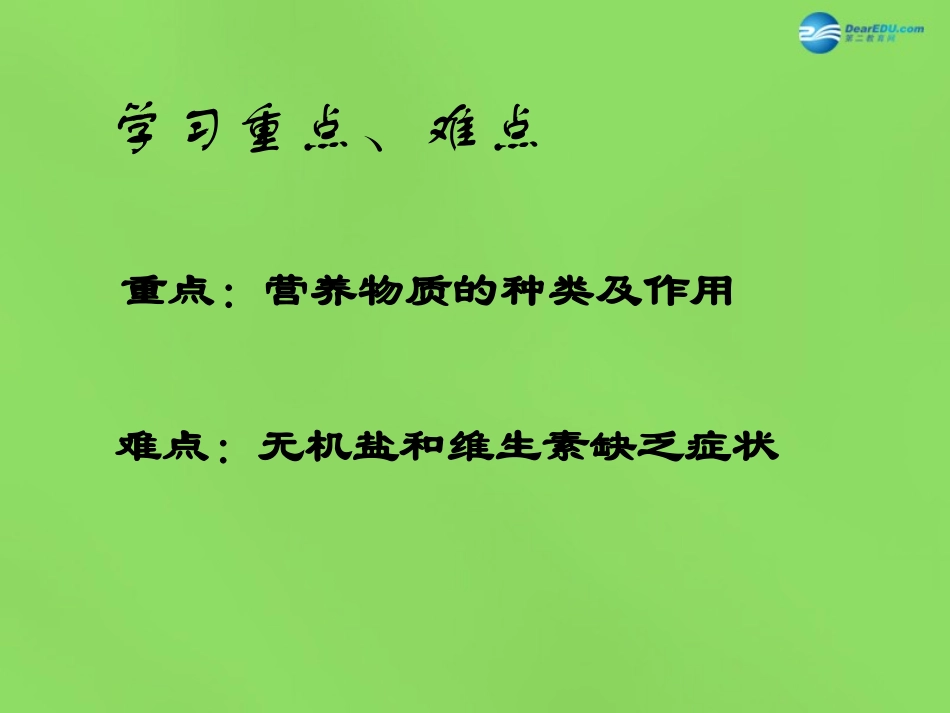 山东省淄博市临淄区第八中学七年级生物下册 2.1《食物中的营养物质》水、盐、维生素课件 新人教版_第3页