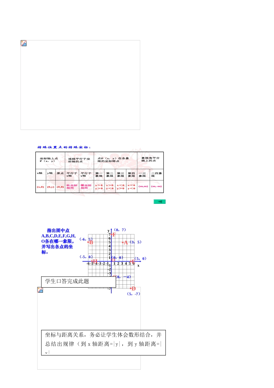 浙江省温州市瓯海区八年级数学上册《第六章图形与坐标复习》教案 浙教版_第2页