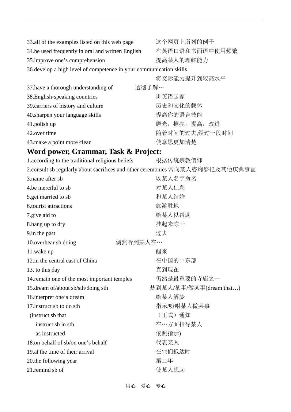 高二英语Module 9 Phrases of Unit 4_第2页
