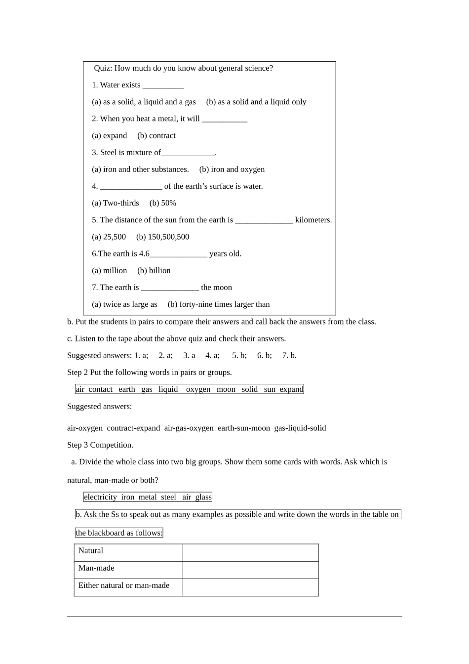 高中英语：Module5 A lesson in a lab-listening，speaking教案（2）（外研版必修1）_第2页