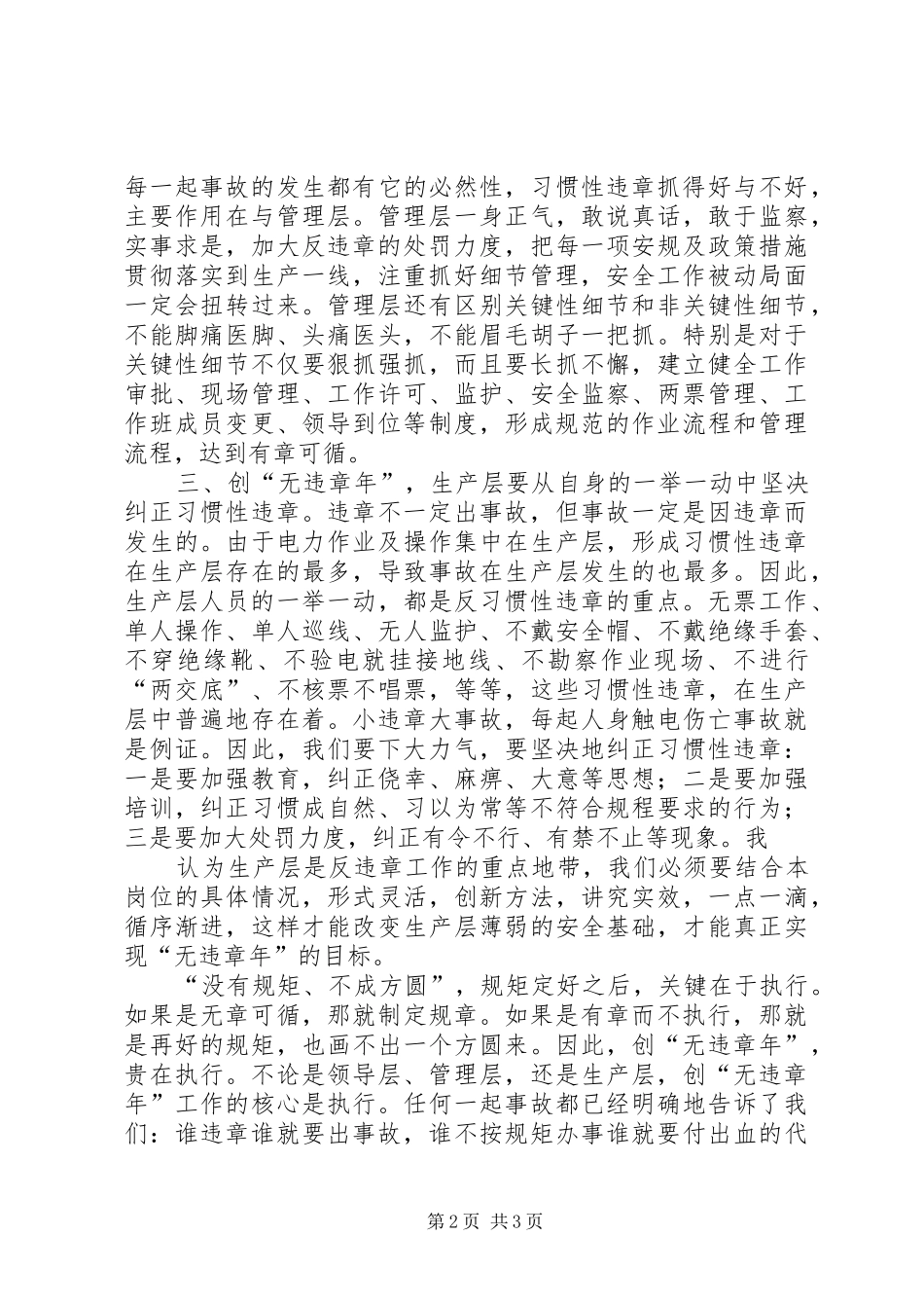 “无违章年”心得体会_第2页