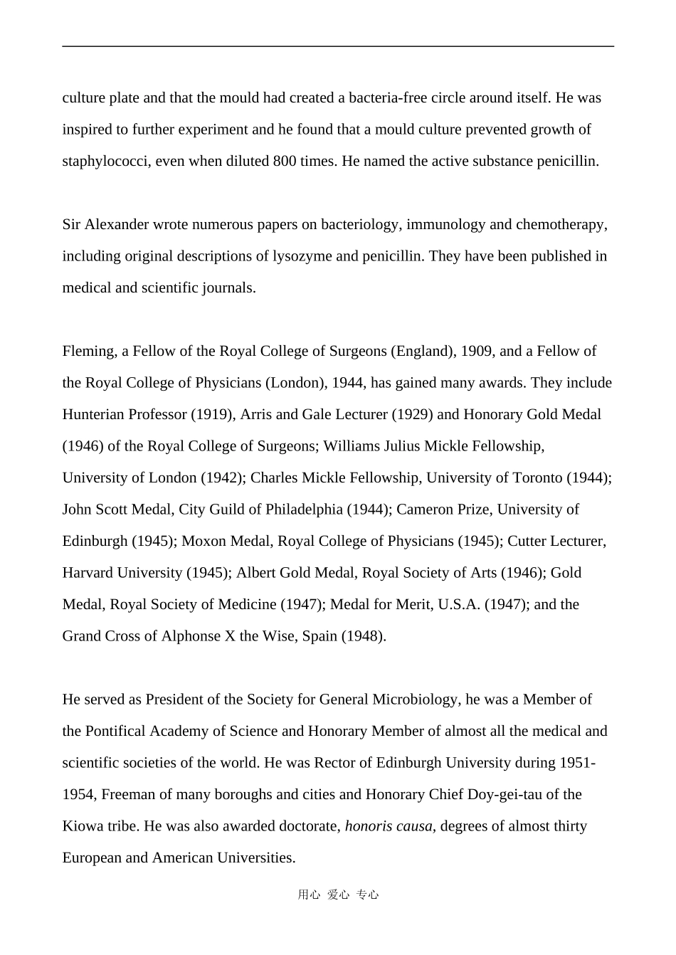 高中英语Unit9 Health care文章 Sir Alexander Fleming人教版第三册_第2页