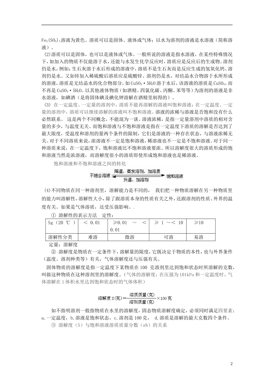 高一化学 初升高课程衔接 3身边的化学物质（一）讲义-人教版高一全册化学教案_第2页