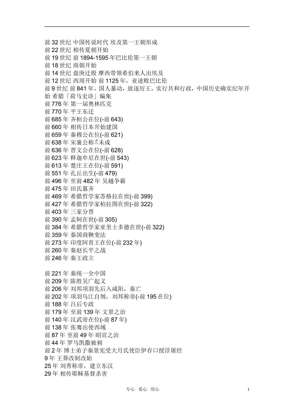 高考历史 中外历史年事时间表教案_第1页