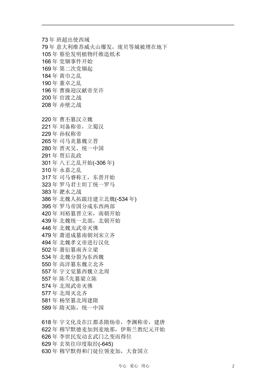 高考历史 中外历史年事时间表教案_第2页