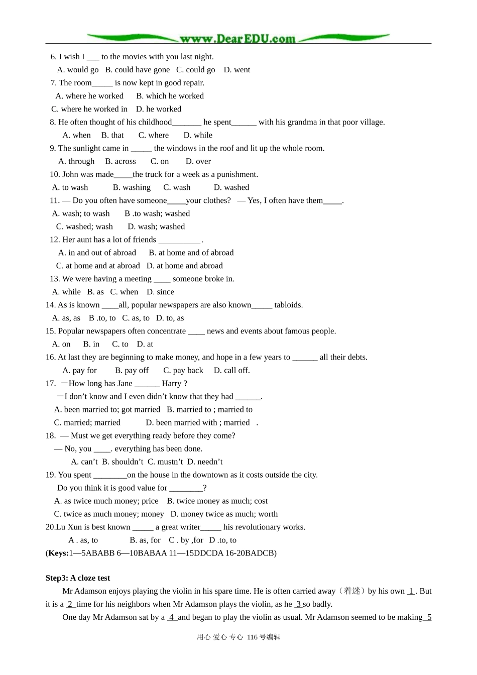 高中英语Module 5 Period 3 Self-assessment_第2页