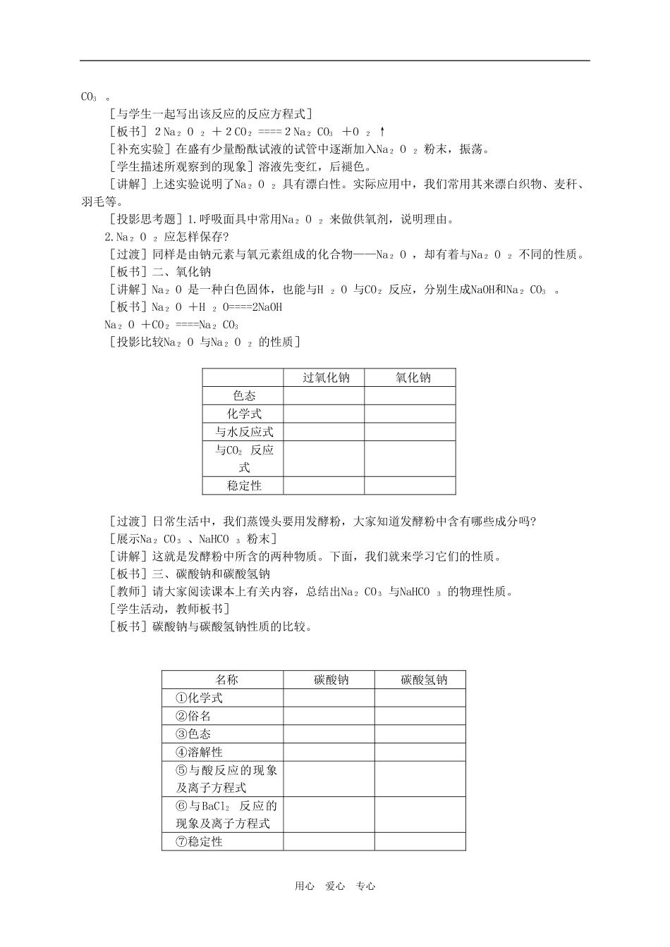 高一化学钠的化合物教案_第2页