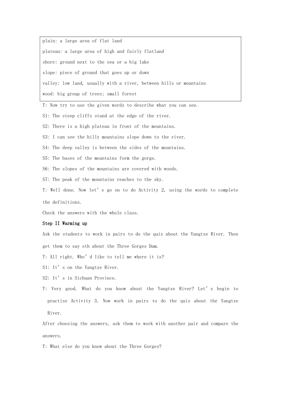 高中英语上学期第9周 The First Period Reading教学设计-人教版高中全册英语教案_第3页