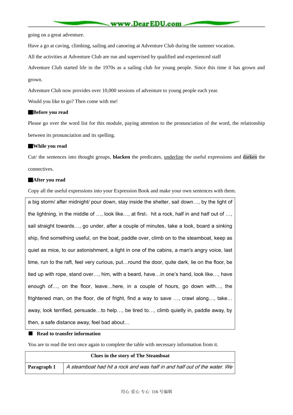 高中英语Module3 Period1 Reading-The Steamboat_第2页