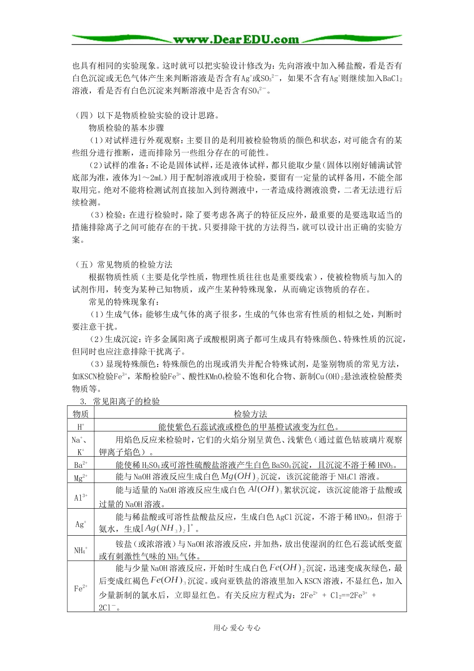 高三化学物质检验实验方案的设计人教版知识精讲_第2页