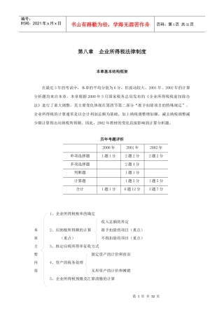 企业所得税法律制度