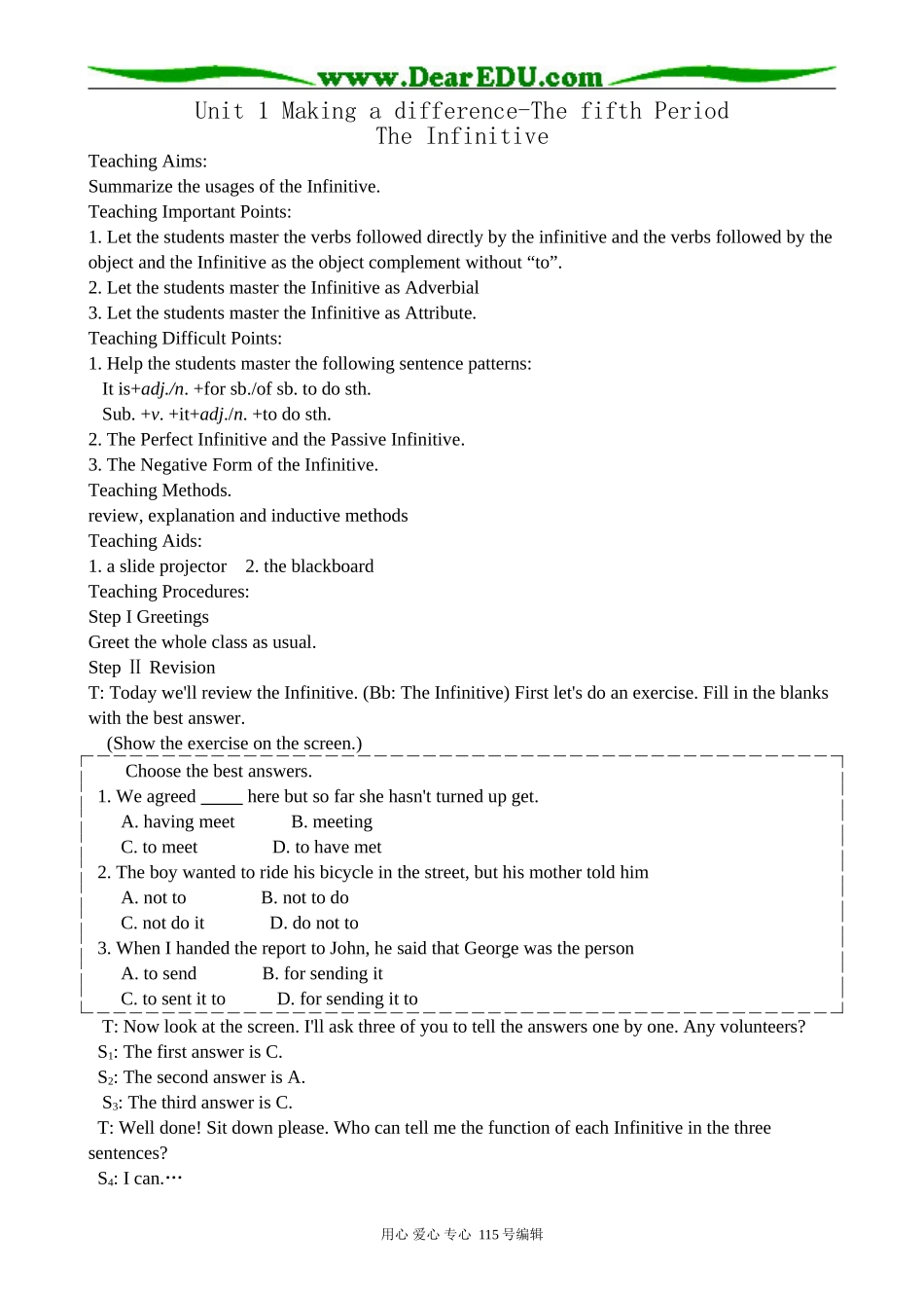 高中英语第二册上Unit 1 Making a difference-The fifth Period_第1页