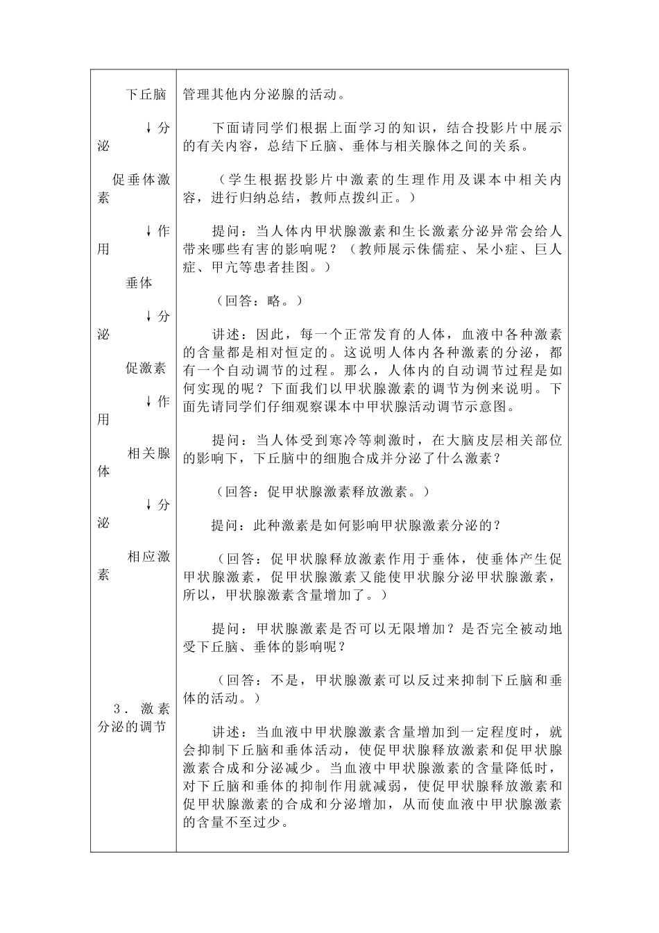 人教版高中生物必修1人和高等动物生命活动的调节--体液调节_第3页