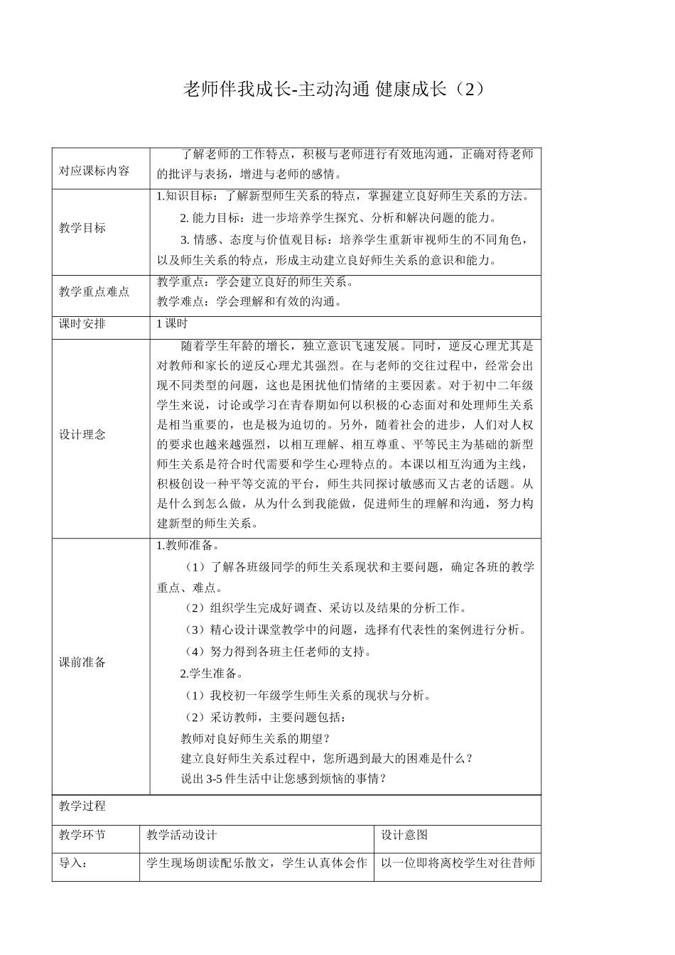 八年级政治人教版老师伴我成长-主动沟通 健康成长（2）_第1页